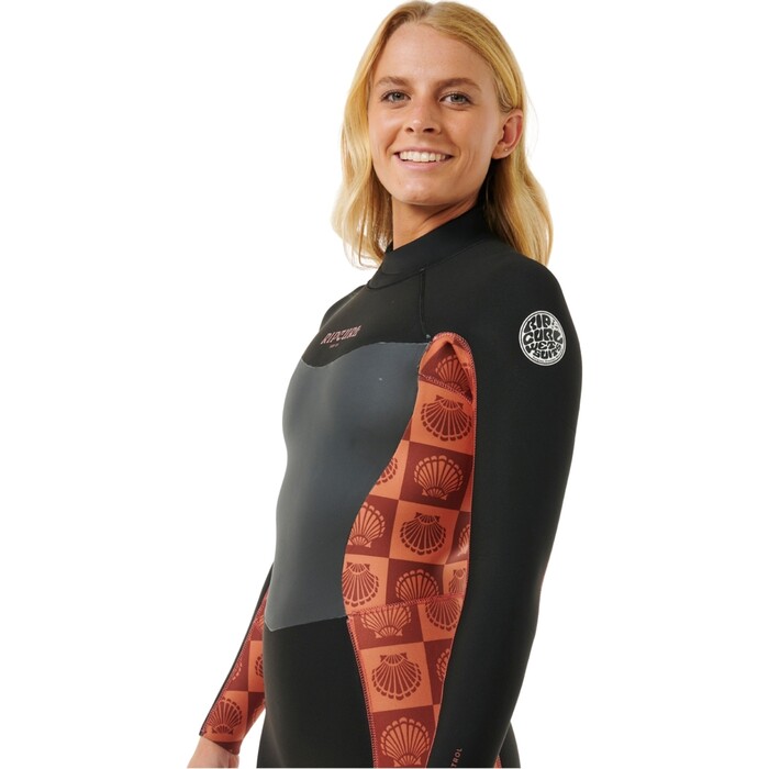 2024 Rip Curl Womens Dawn Patrol 5/3mm Back Zip Wetsuit 15QWFS - Rust